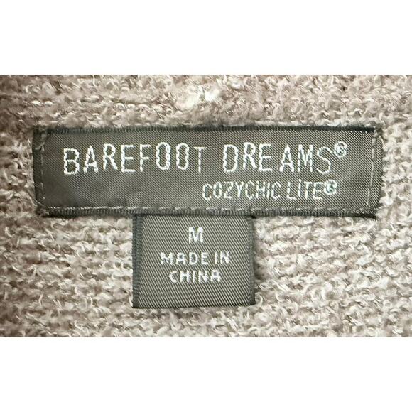 Barefoot Dreams Womens CozyChic Lite® Circle Cardi Taupe Soft Comfy Loungewear M - Picture 7 of 9